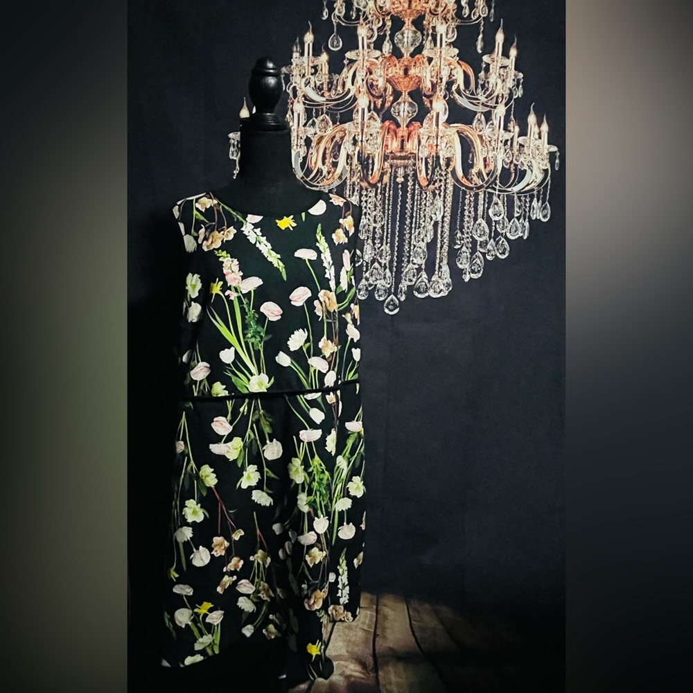 Black floral dress